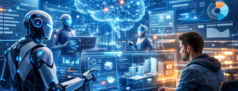 Agentes de IA 2025 - Inteligência Artificial autônoma transformando trabalho e design